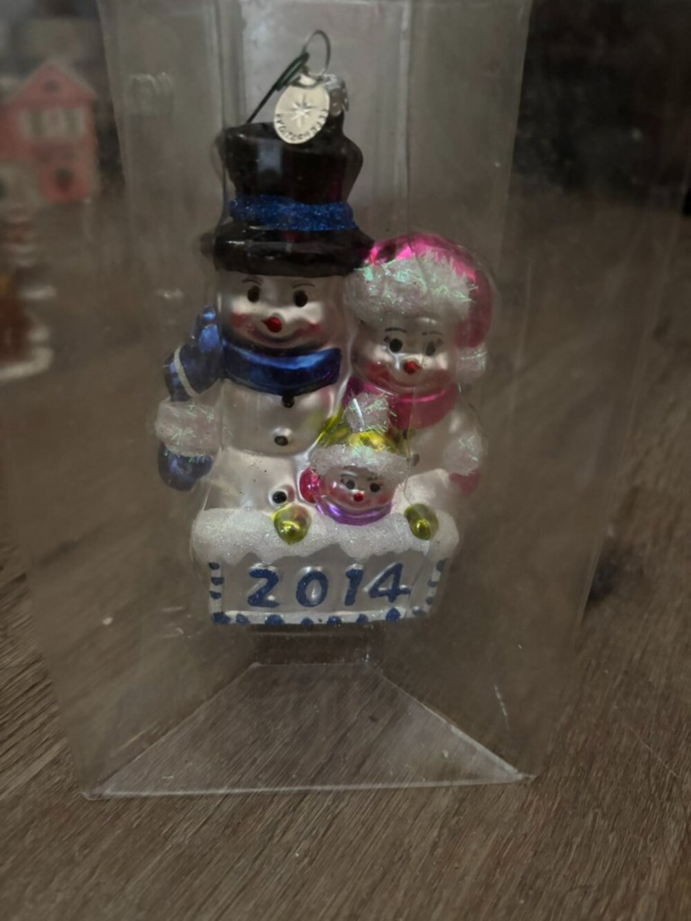 Christopher Radko 2014 Snowman Family Christmas Tree ornament MIB